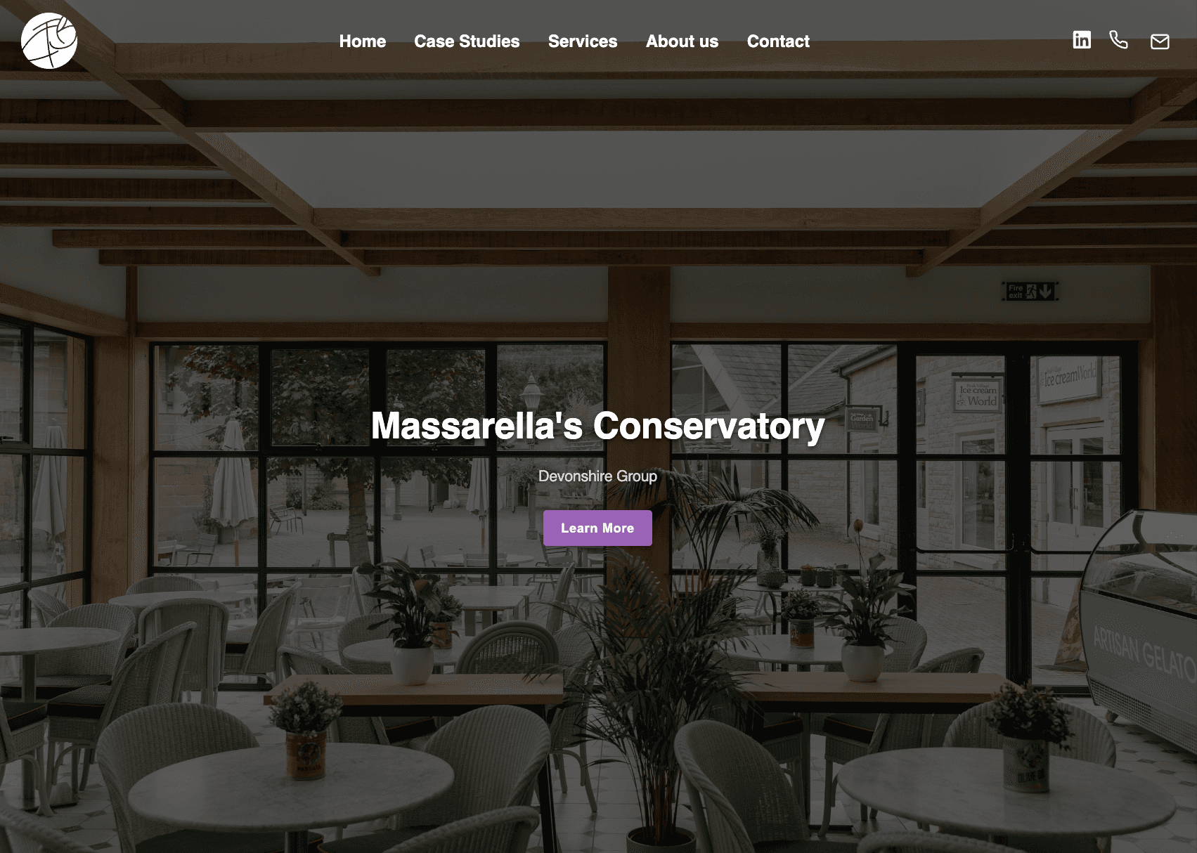 New dedicated case study page per project providing a dedicated, focused area for imagery and details.